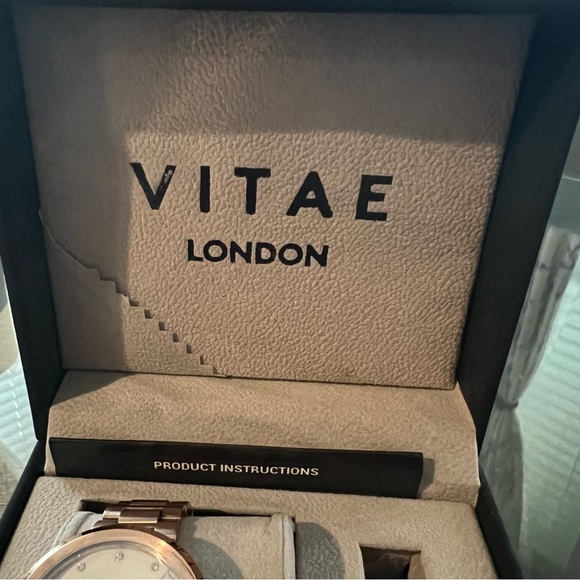 VITAE London Elmington Marble Bracelet Watch, 36MM in Rose Gold NWT $259